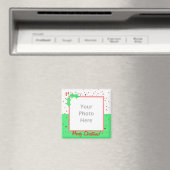 Vrolijk kerstfeest Holly Stars (foto-lijst) Magneet (Insitu (Vaatwasser))