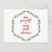 Vrolijk kerstfeest - Holly Wreated Briefkaart (Voorkant)