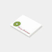 Vrolijk kerstfeest Holly Wreath Cookie Xmas post-i Post-it® Notes (Schuin)