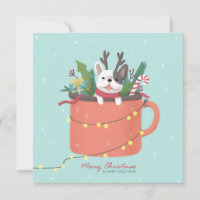 Vrolijk Kerstfeest: Hond Illustratie Kunst