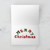 Vrolijk Kerstfeest - Hond in Santa Hat Feestdagen Kaart (Binnen)