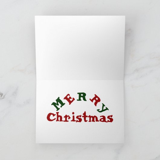 Vrolijk Kerstfeest - Hond in Santa Hat Feestdagen Kaart (Binnen)