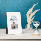 Vrolijk Kerstfeest hond kat foto vakantie cadeaus  Fotoplaat (Zijkant)