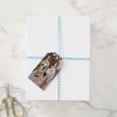 Vrolijk kerstfeest, honden in liefde cadeaulabel (Met Touw)