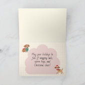 Vrolijk kerstfeest Hondenliefhebber – gepersonalis Bedankkaart (Binnen)