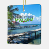 Vrolijk kerstfeest, Honduras Keramisch Ornament (Links)