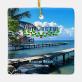 Vrolijk kerstfeest, Honduras Keramisch Ornament (Voorkant)