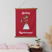 Vrolijk kerstfeest Hongaars Boldog Karácsonyt! Hangend Wandkleed (Slaapkamer)
