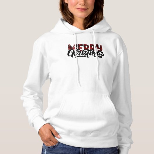 Vrolijk kerstfeest hoodie (Voorkant)
