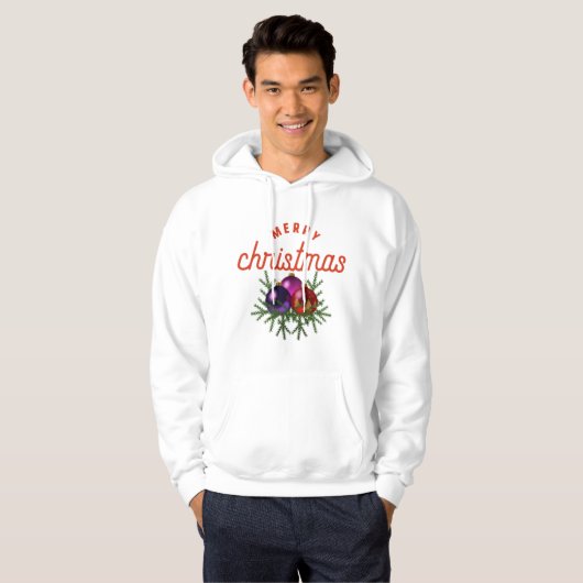 Vrolijk kerstfeest hoodie (Voorkant volledig)