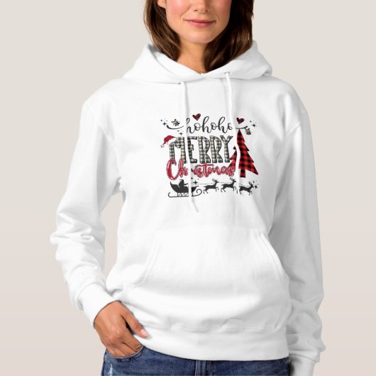 Vrolijk kerstfeest hoodie (Voorkant)