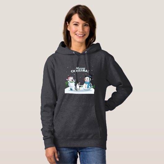 Vrolijk kerstfeest hoodie (Voorkant volledig)