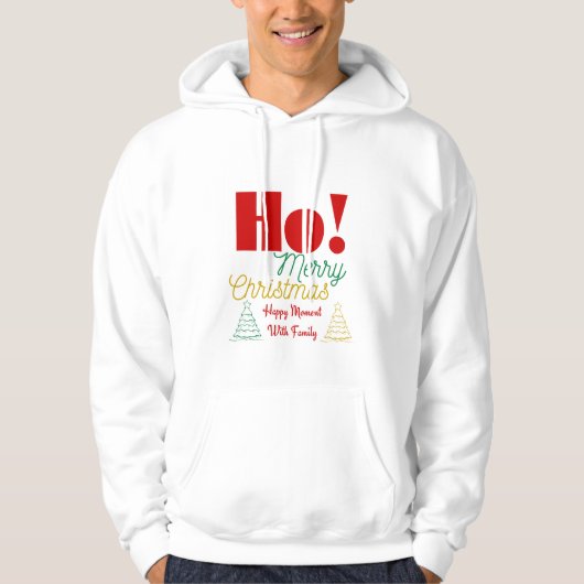 Vrolijk kerstfeest hoodie (Voorkant)
