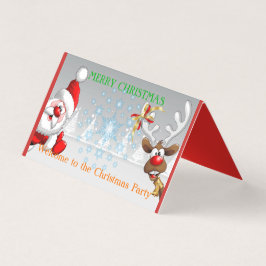 Vrolijk Kerstfeest Horizontale Tent Vouw Gevouwen  Kaart