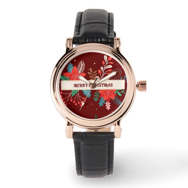 Vrolijk kerstfeest horloge (Voorkant)