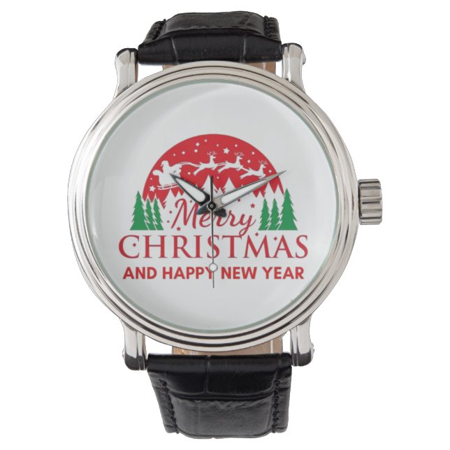 Vrolijk kerstfeest horloge (Voorkant)