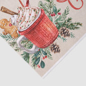 Vrolijk kerstfeest Hot Chocolate Mok en snoep Tissuepapier (Detail)