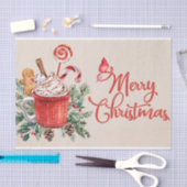 Vrolijk kerstfeest Hot Chocolate Mok en snoep Tissuepapier (Craft)