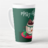 Vrolijk Kerstfeest Hot Chocolate Snowman Mok (Linkerhoek)