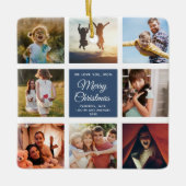 Vrolijk kerstfeest houden we van je mama Foto Coll Keramisch Ornament (Voorkant)