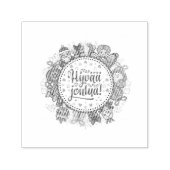 Vrolijk kerstfeest Hyvää joulua Fins Zelfinktende Stempel (Design)