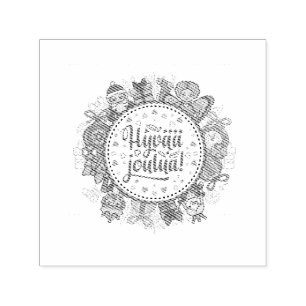 Vrolijk kerstfeest Hyvää joulua Fins Zelfinktende Stempel