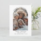 Vrolijk Kerstfeest I Happy Holiday Photo Holiday K Feestdagenkaart (Staand voorkant)