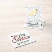 Vrolijk kerstfeest iedereen kartonnen onderzetters (Insitu)