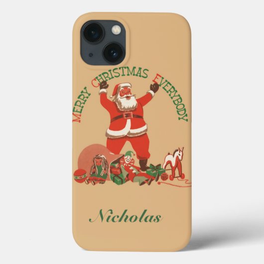 Vrolijk kerstfeest, iedereen!  kerstman Case-Mate iPhone case (Achterkant)