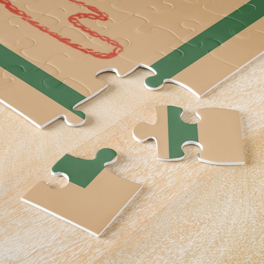 Vrolijk kerstfeest, iedereen!  kerstman legpuzzel (Zijkant)