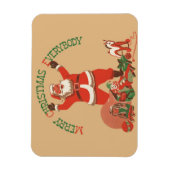 Vrolijk kerstfeest, iedereen!  kerstman magneet (Verticaal)