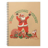 Vrolijk kerstfeest, iedereen!  kerstman notitieboek (Voorkant)