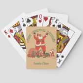 Vrolijk kerstfeest, iedereen! kerstman pokerkaarten (Achterkant)