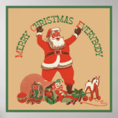 Vrolijk kerstfeest, iedereen!  kerstman poster (Voorkant)