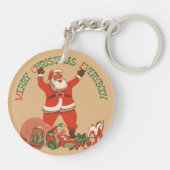 Vrolijk kerstfeest, iedereen!  kerstman sleutelhanger (Achterkant)