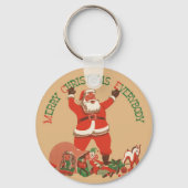 Vrolijk kerstfeest, iedereen!  kerstman sleutelhanger (Achterkant)