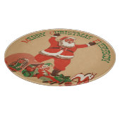 Vrolijk kerstfeest, iedereen!  kerstman snijplank (Hoek)