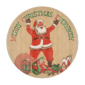 Vrolijk kerstfeest, iedereen!  kerstman snijplank (Voorkant)