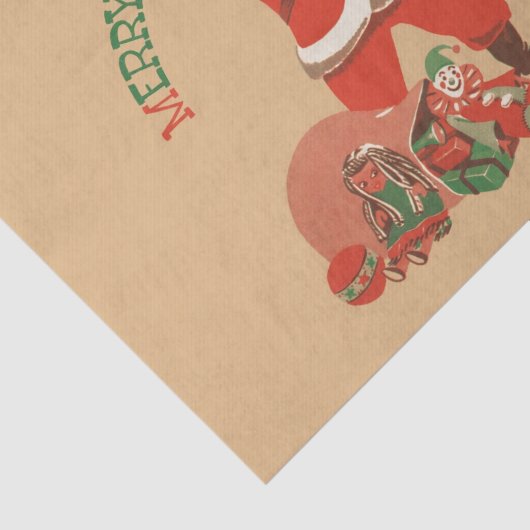 Vrolijk kerstfeest, iedereen! kerstman tissuepapier (Detail)