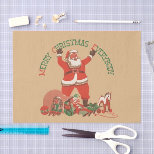 Vrolijk kerstfeest, iedereen! kerstman tissuepapier (Craft)