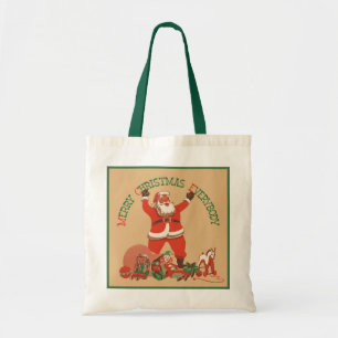 Vrolijk kerstfeest, iedereen!  kerstman tote bag