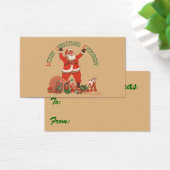 Vrolijk kerstfeest, iedereen! kerstman visitekaartje (Bureau)