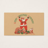 Vrolijk kerstfeest, iedereen! kerstman visitekaartje (Voorkant)