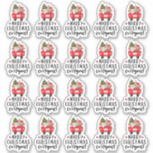 Vrolijk kerstfeest iedereen met de kerstman sticker (Voorkant)