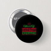 Vrolijk kerstfeest iedereen ronde button 5,7 cm (Voorkant /achterkant)