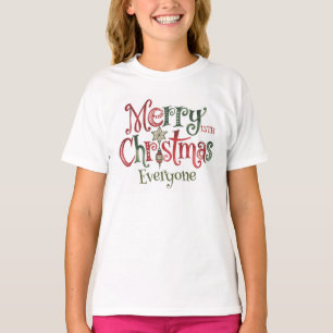 Vrolijk kerstfeest iedereen t-shirt
