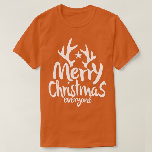 Vrolijk Kerstfeest Iedereen T-shirt (Design voorkant)