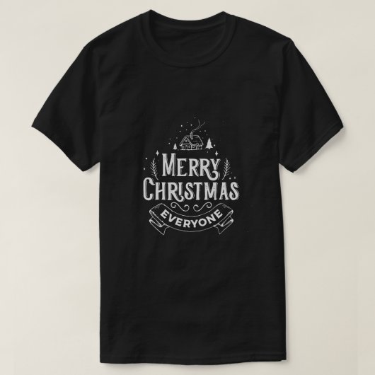 Vrolijk kerstfeest iedereen t-shirt (Design voorkant)