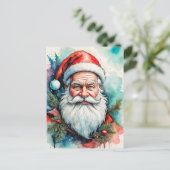 Vrolijk kerstfeest iedereen, van de Kerstman Briefkaart (Staand voorkant)