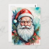 Vrolijk kerstfeest iedereen, van de Kerstman Briefkaart (Voorkant / Achterkant)